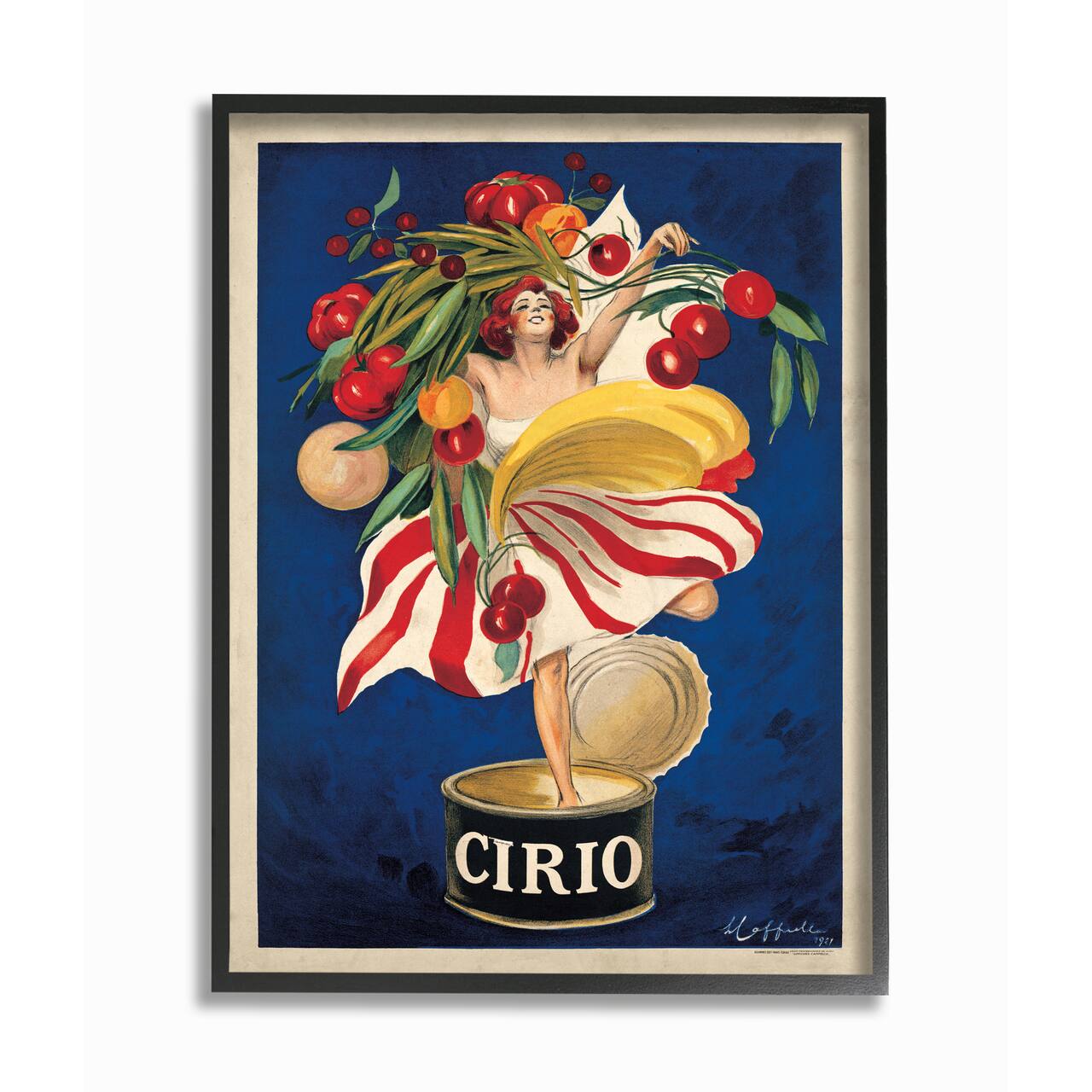 Stupell Industries Cirio Vintage Poster in Black Frame Wall Art